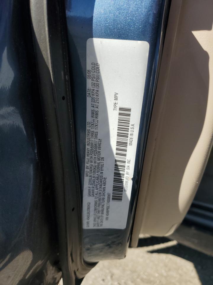 2007 Subaru Legacy Outback VIN: 4S4BP63C774308567 Lot: 86078834