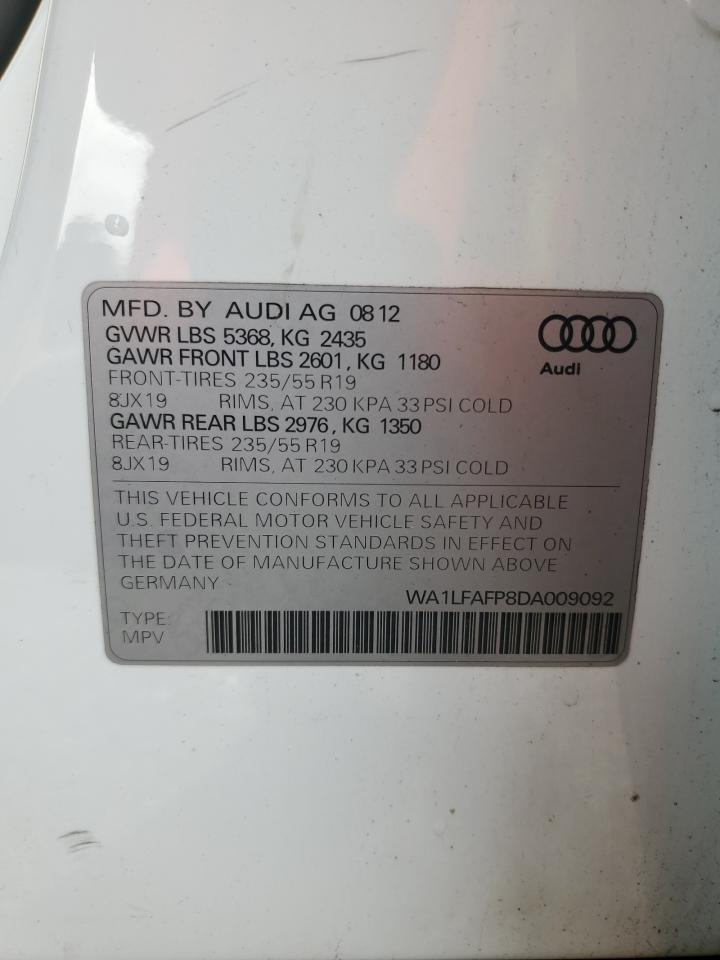 VIN WA1LFAFP8DA009092 2013 AUDI Q5 no.14