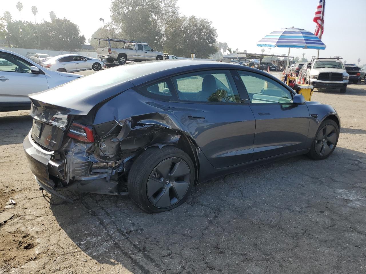 VIN 5YJ3E1EB4NF108676 2022 TESLA MODEL 3 no.3