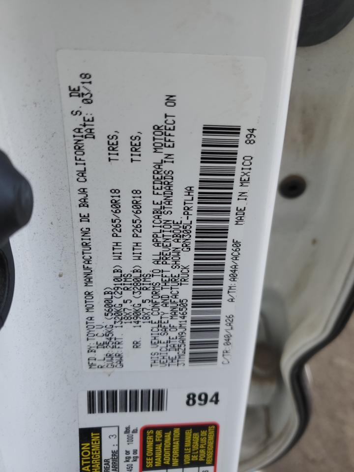 2018 Toyota Tacoma Double Cab VIN: 3TMGZ5AN9JM146505 Lot: 83213094