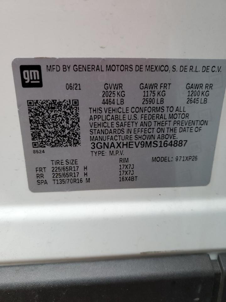 VIN 3GNAXHEV9MS164887 2021 CHEVROLET EQUINOX no.12