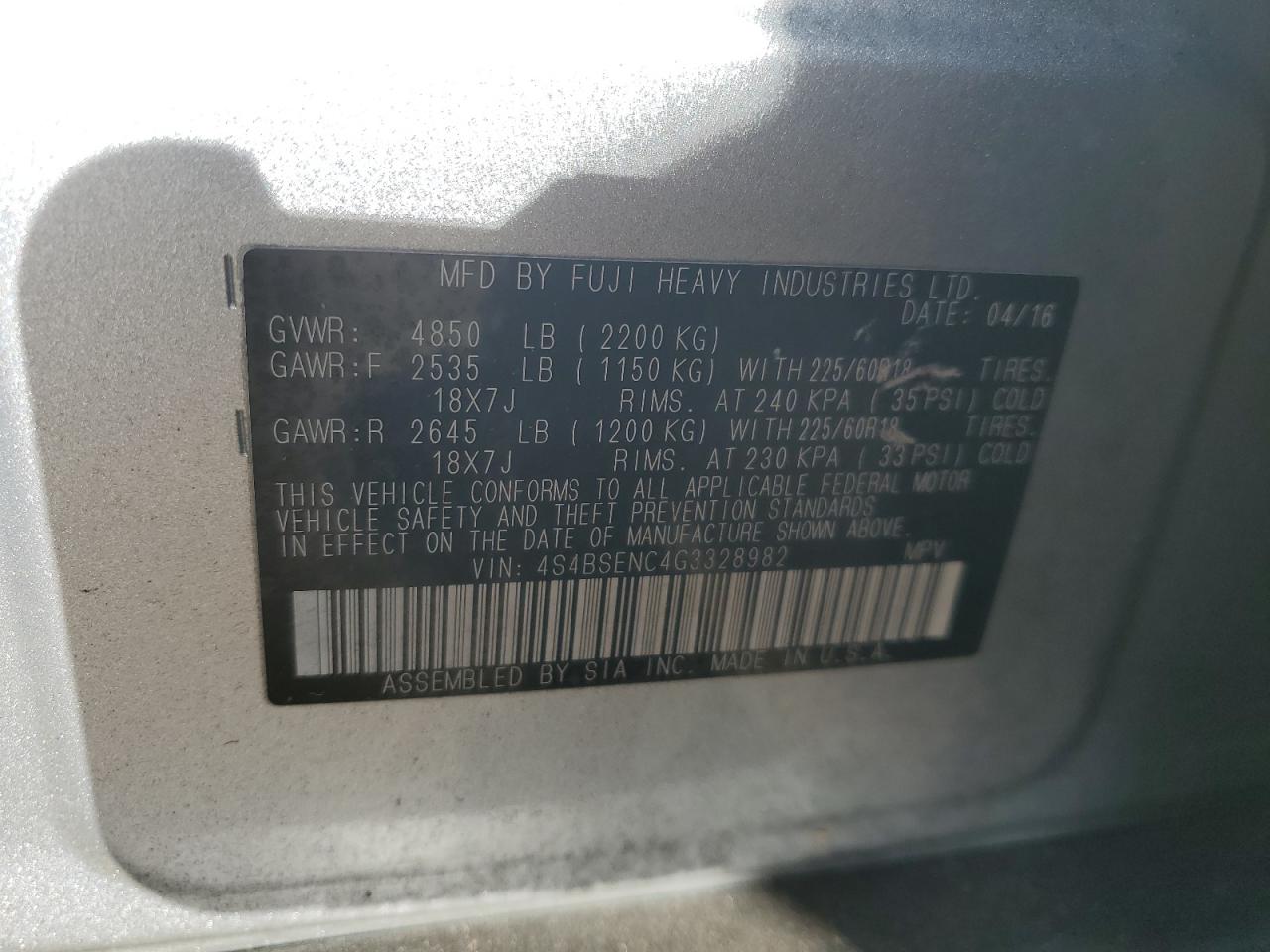 2016 Subaru Outback - Image 12