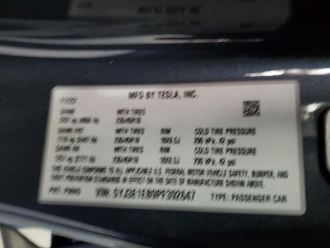 VIN 5YJ3E1EB9PF392647 2023 TESLA MODEL 3 no.13