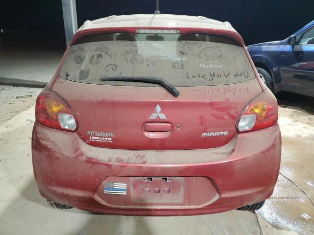  MITSUBISHI MIRAGE 2015 Czerwony