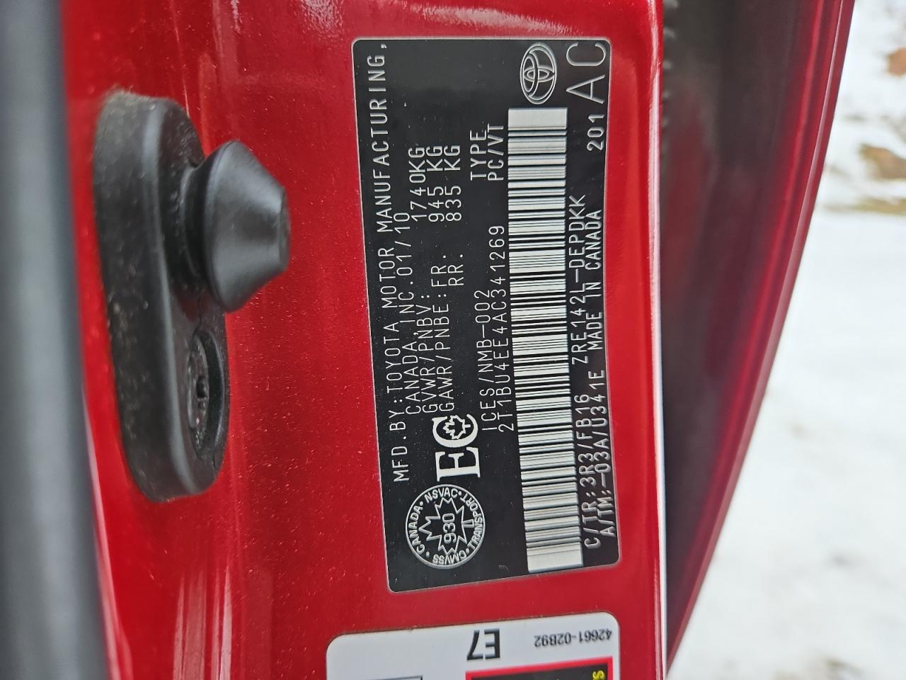 2010 Toyota Corolla Base VIN: 2T1BU4EE4AC341269 Lot: 84667524