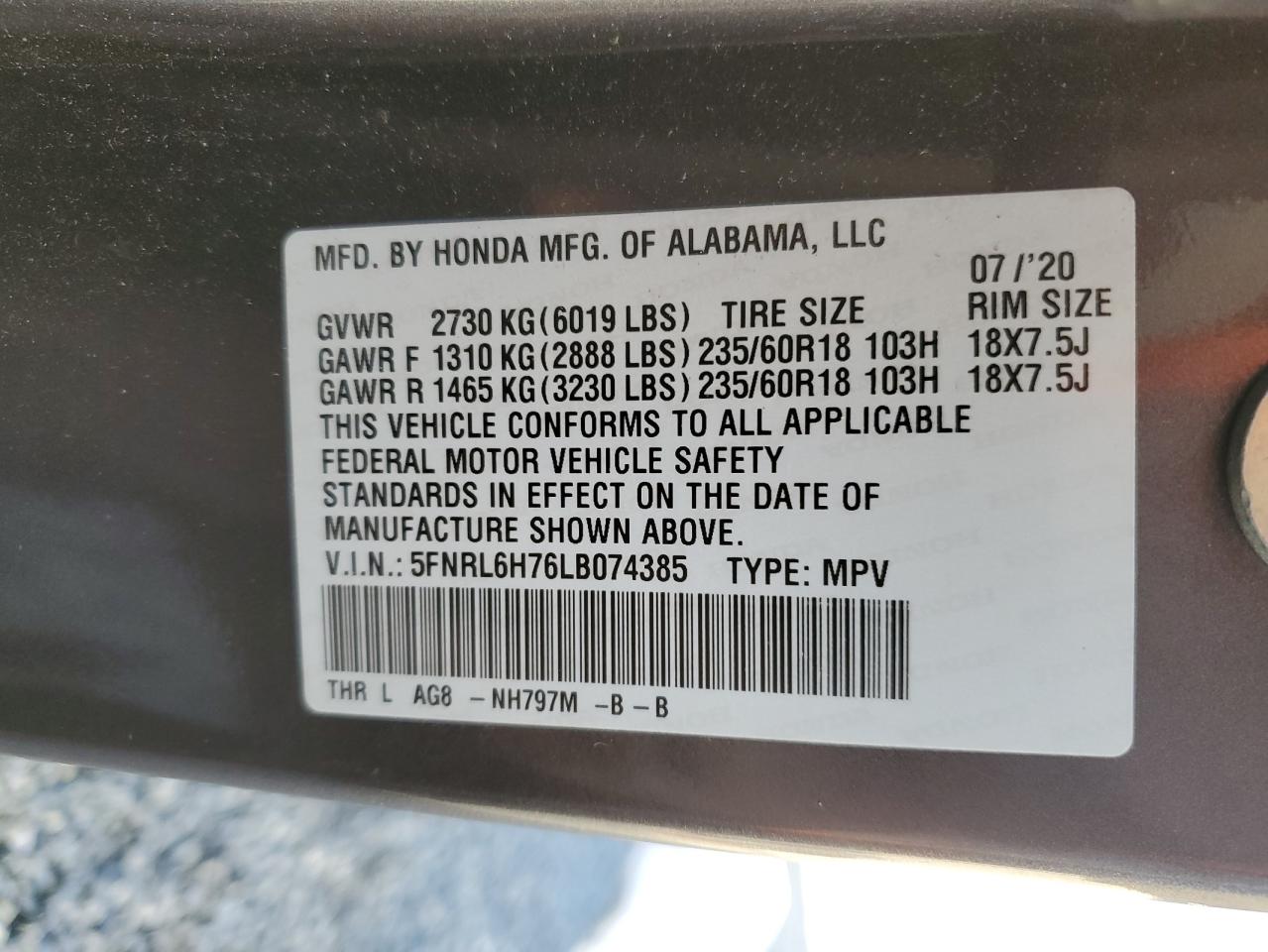2020 Honda Odyssey - Image 14