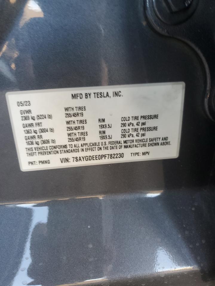 VIN 7SAYGDEE0PF782230 2023 TESLA MODEL Y no.13