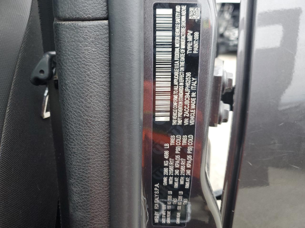 2018 Jeep Renegade Trailhawk VIN: ZACCJBCB4JPH62536 Lot: 82643484