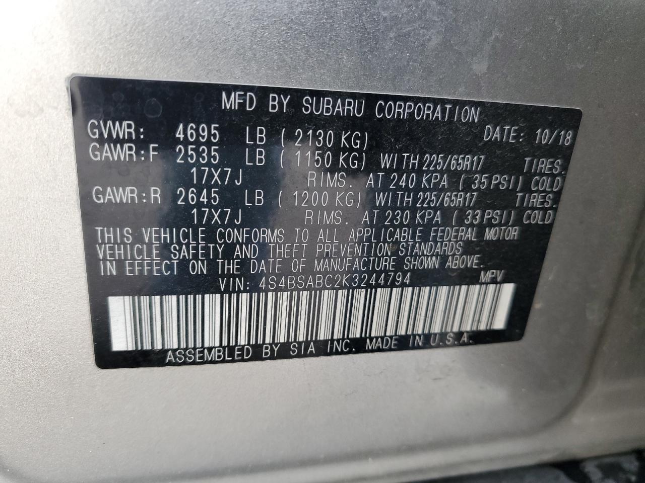 2019 Subaru Outback - Image 15