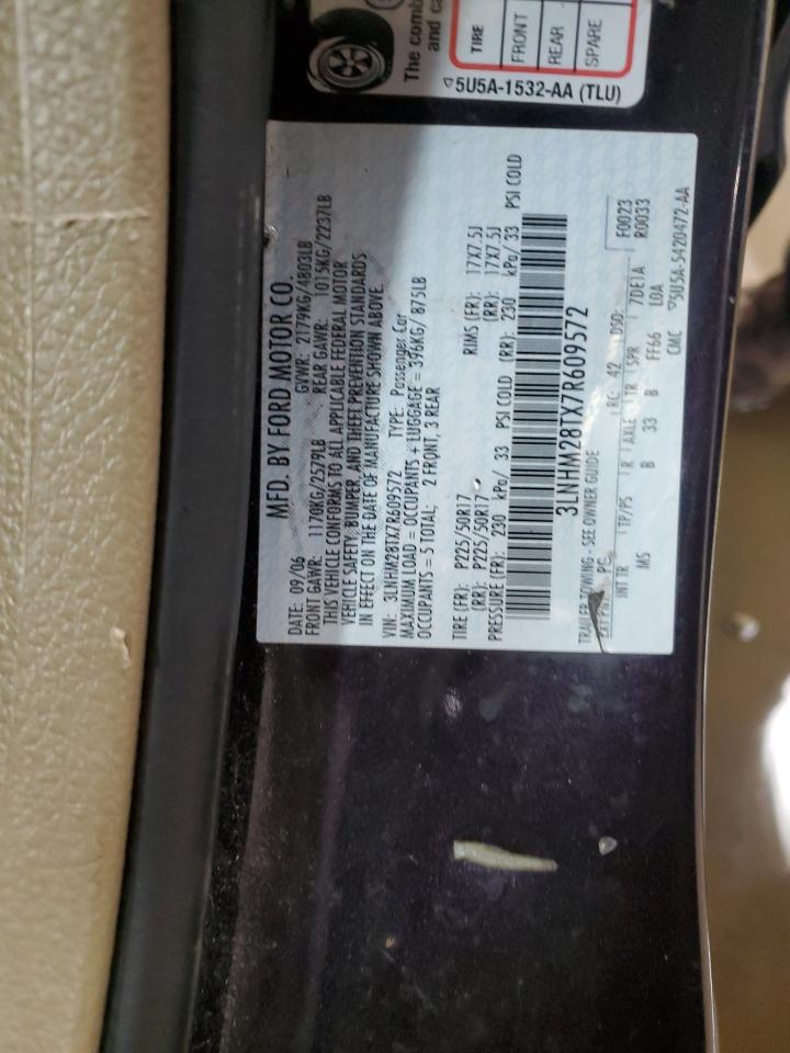 2007 Lincoln Mkz VIN: 3LNHM28TX7R609572 Lot: 84381794