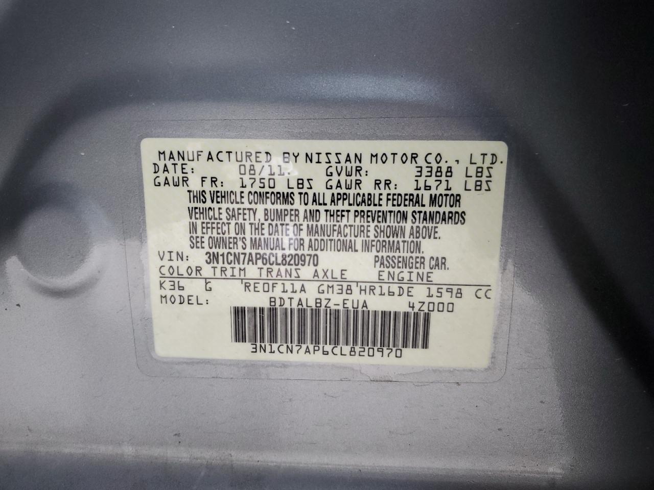 2012 Nissan Versa - Image 13