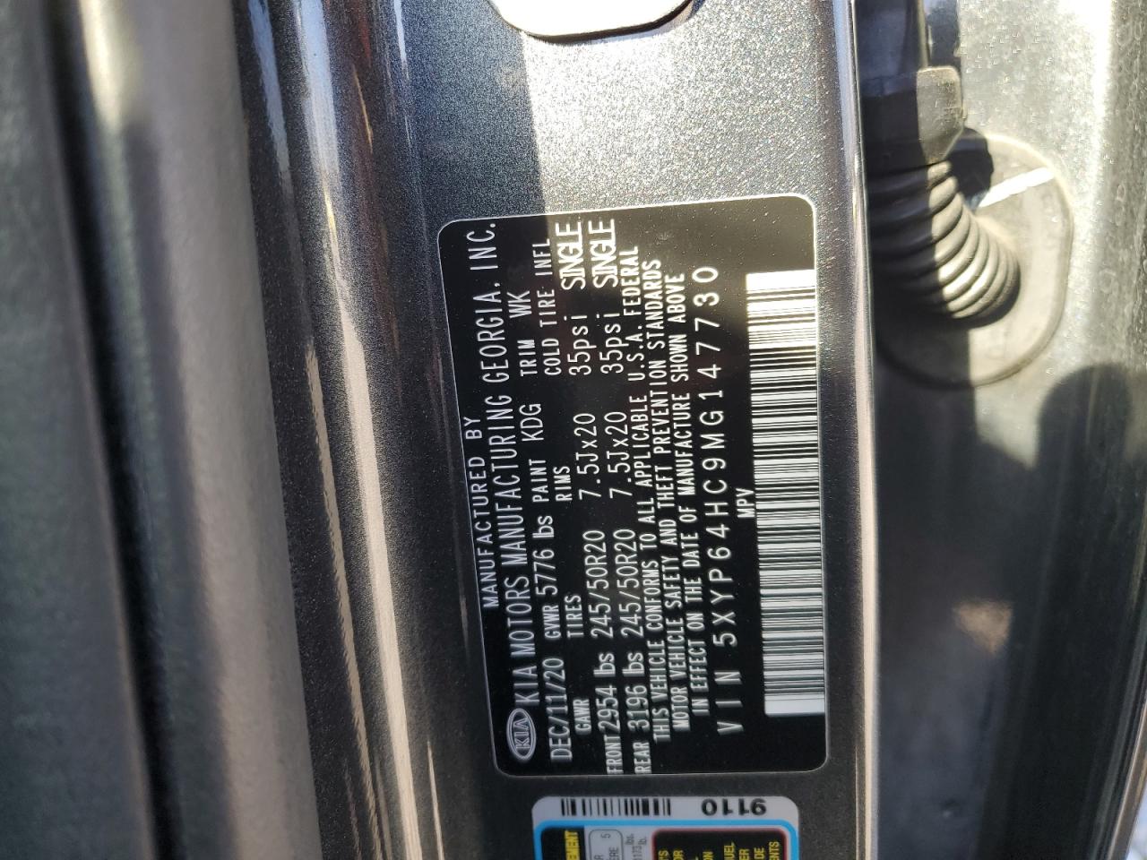 2021 Kia Telluride S VIN: 5XYP64HC9MG147730 Lot: 84932104