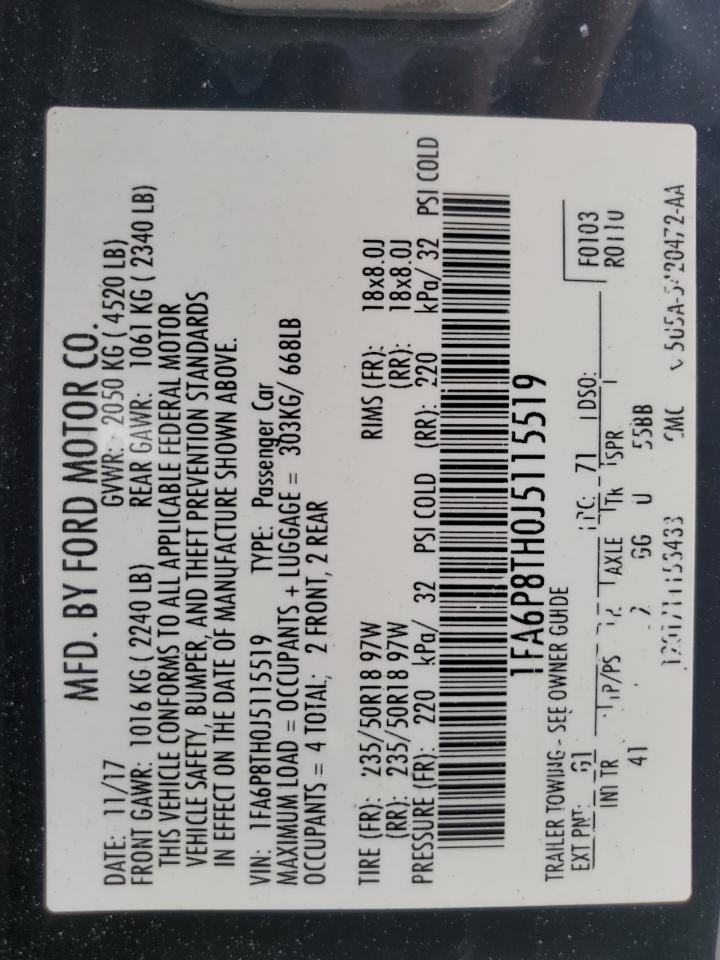 1FA6P8TH0J5115519 2018 FORD MUSTANG - Image 15