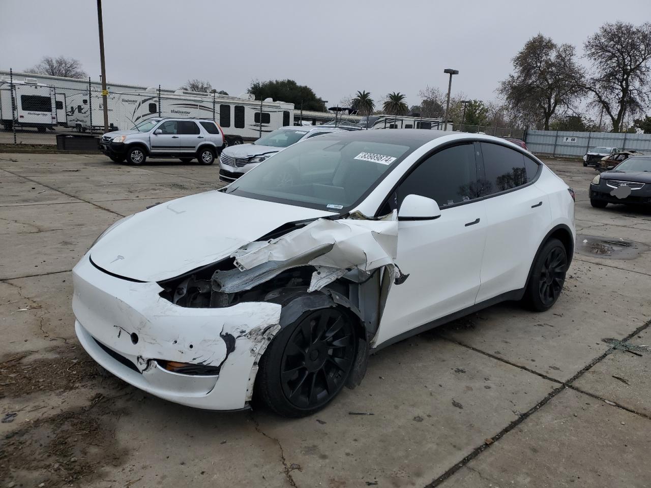 VIN 7SAYGDEE1NF320224 2022 TESLA MODEL Y no.1