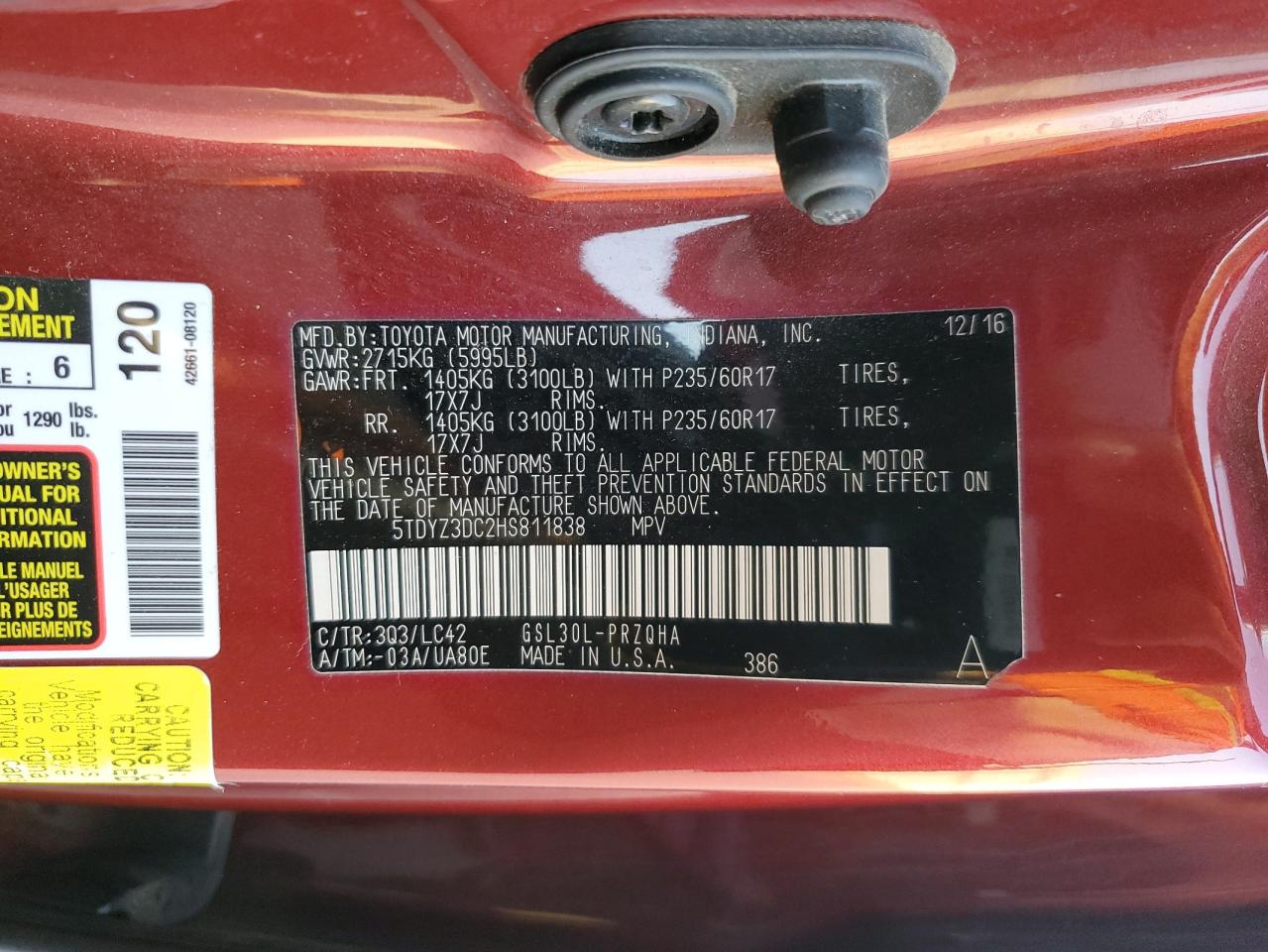 2017 Toyota Sienna - Image 14