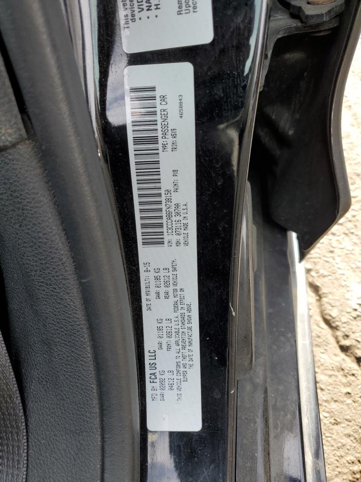 2015 Chrysler 200 Limited VIN: 1C3CCCAB6FN738150 Lot: 86134274