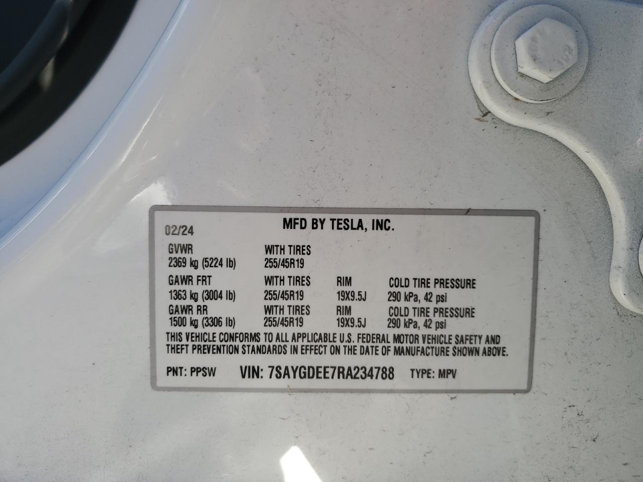 7SAYGDEE7RA234788 2024 TESLA MODEL Y - Image 13