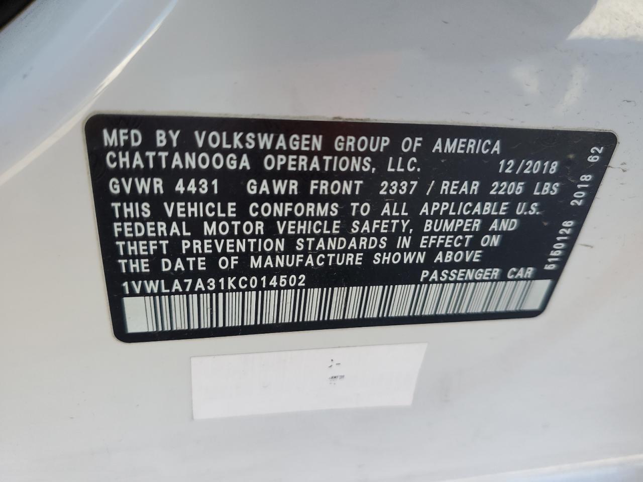 2019 Volkswagen Passat - Image 15