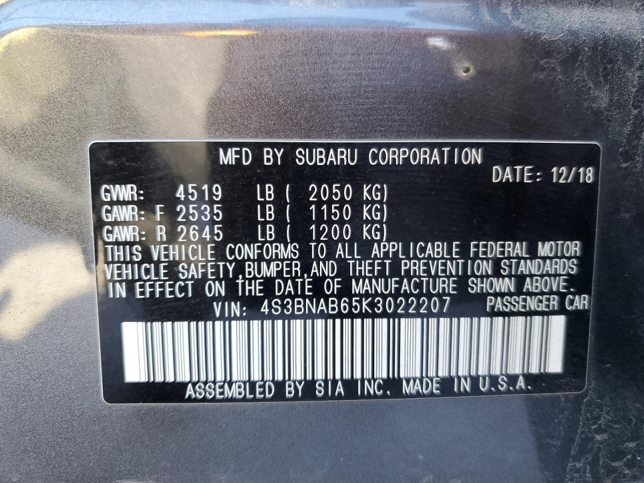 2019 Subaru Legacy - Image 15