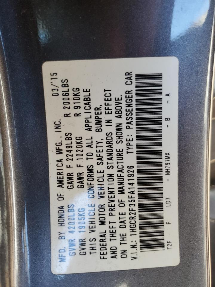 VIN 1HGCR2F35FA141926 2015 HONDA ACCORD no.12