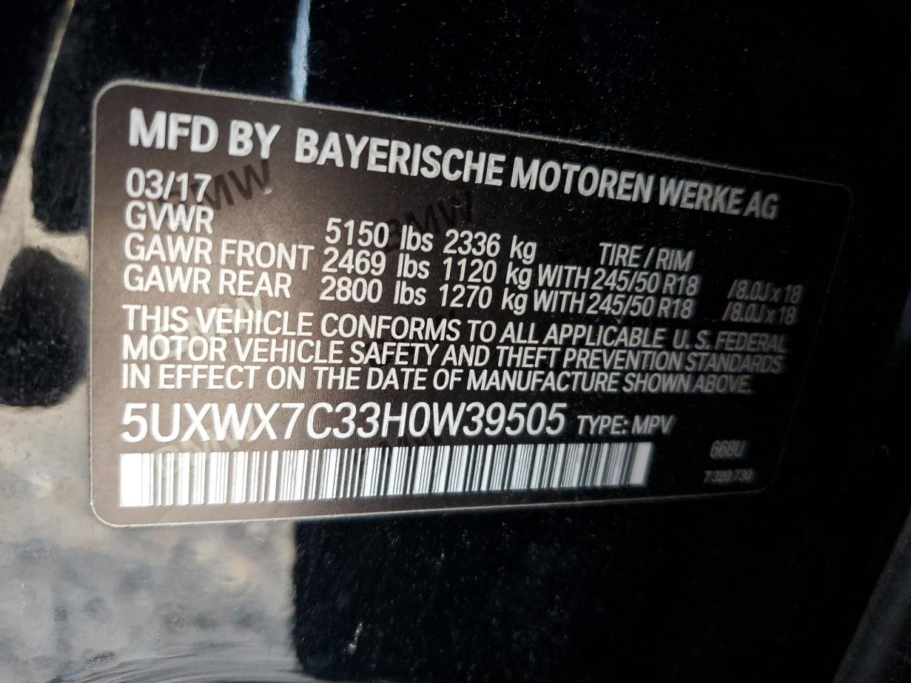 2017 BMW X3 - Image 15