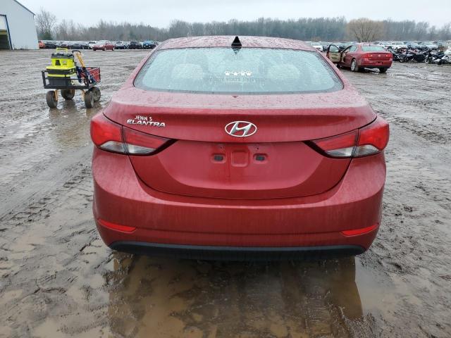  HYUNDAI ELANTRA 2016 Czerwony