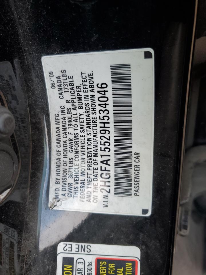 2009 Honda Civic Lx VIN: 2HGFA15529H534046 Lot: 86361024