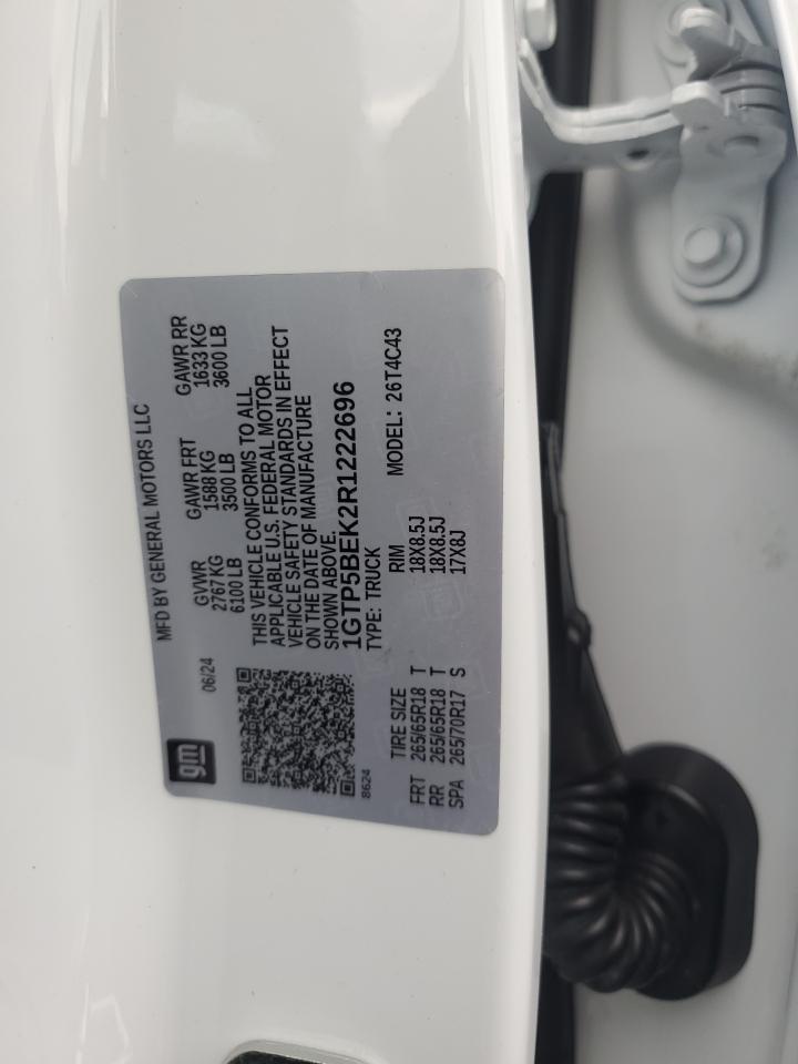 2024 GMC Canyon Elevation VIN: 1GTP5BEK2R1222696 Lot: 86018944