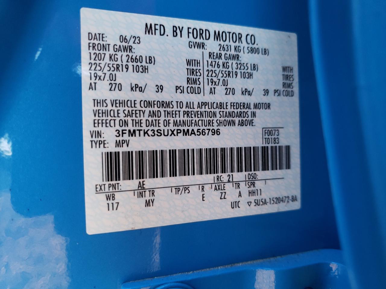 2023 Ford Mustang Mach-E Premium VIN: 3FMTK3SUXPMA56796 Lot: 83476884