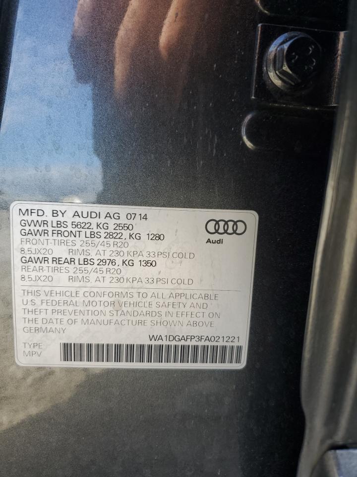 VIN WA1DGAFP3FA021221 2015 AUDI Q5 no.13