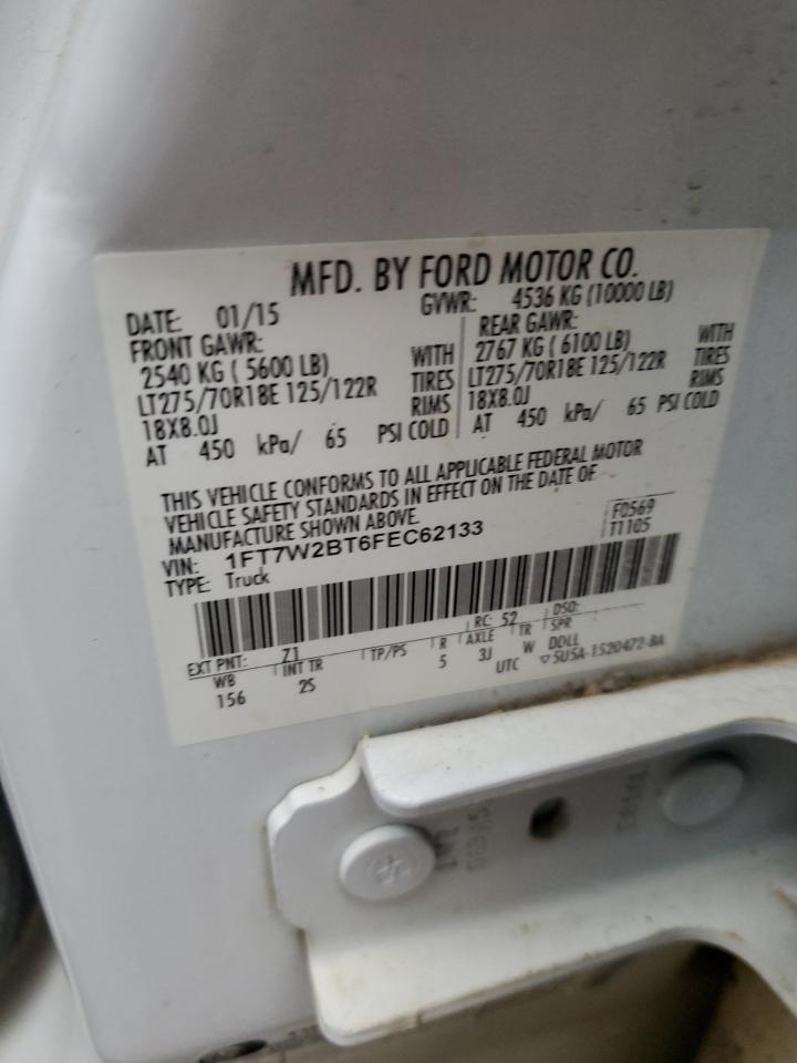 VIN 1FT7W2BT6FEC62133 2015 FORD F250 no.12