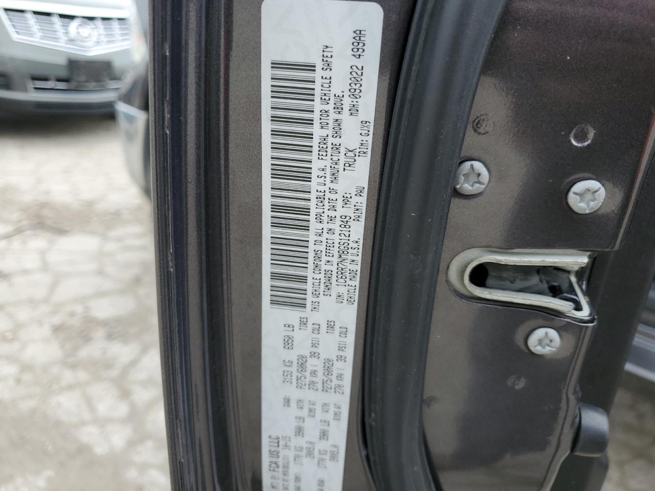 2016 Ram 1500 Laramie VIN: 1C6RR7NM8GS121849 Lot: 85155764