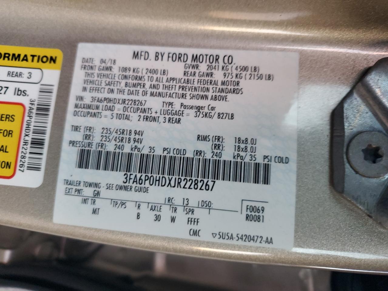 2018 Ford Fusion - Image 14