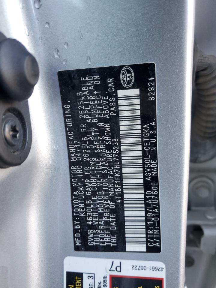 VIN 4T1BF1FK7HU775238 2017 TOYOTA CAMRY no.12