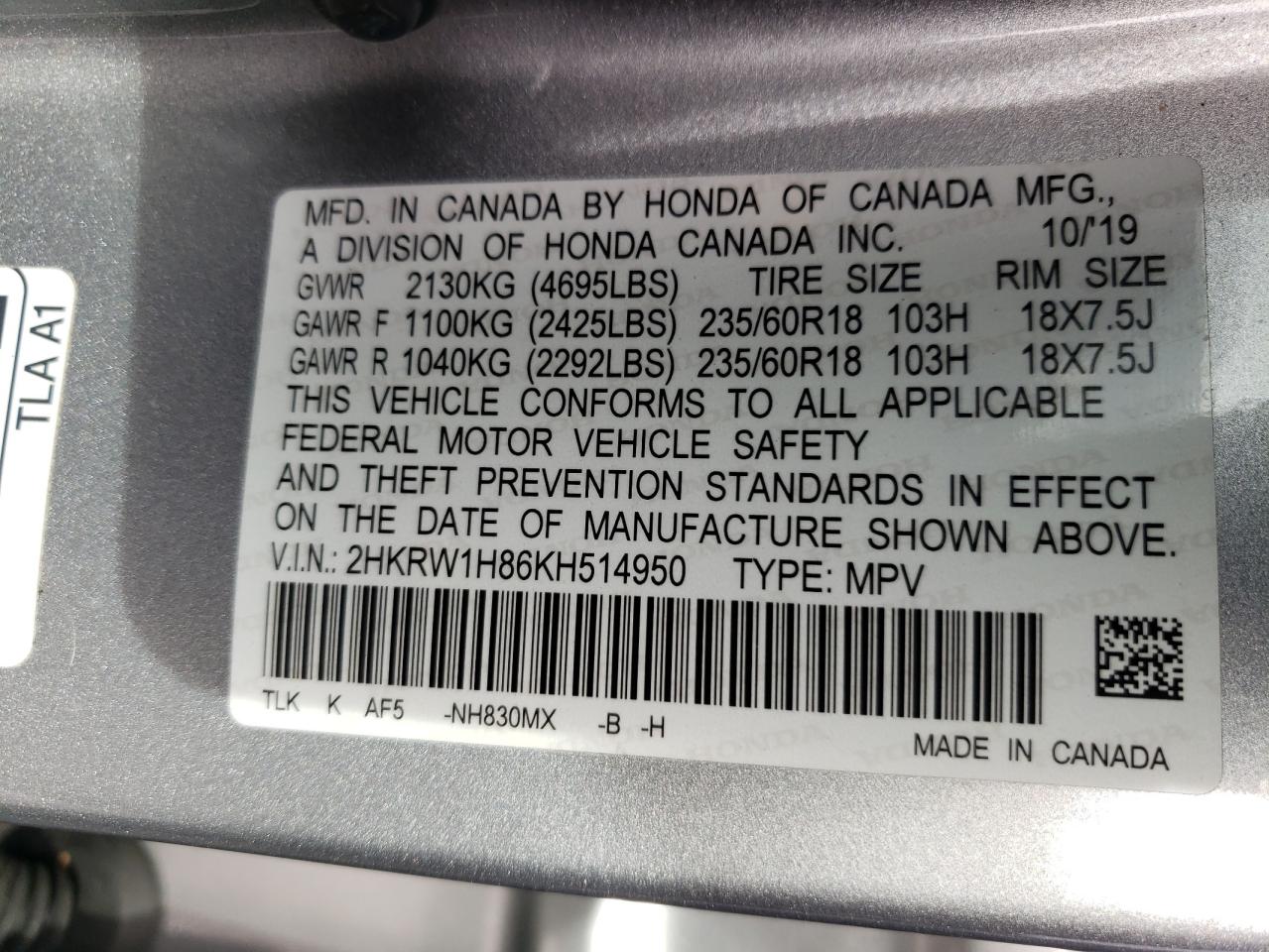 2019 Honda CR-V - Image 15