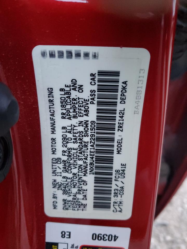 2010 Toyota Corolla Base VIN: 1NXBU4EE1AZ291509 Lot: 84491384