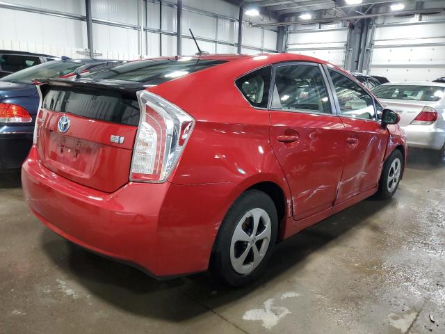  TOYOTA PRIUS 2014 Червоний