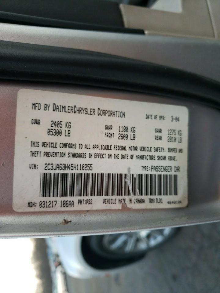 2005 Chrysler 300C VIN: 2C3JA63H45H110255 Lot: 82169444