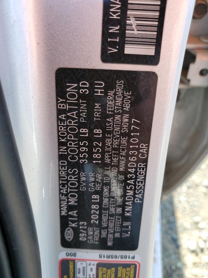 2013 Kia Rio Lx VIN: KNADM5A34D6310177 Lot: 82317904