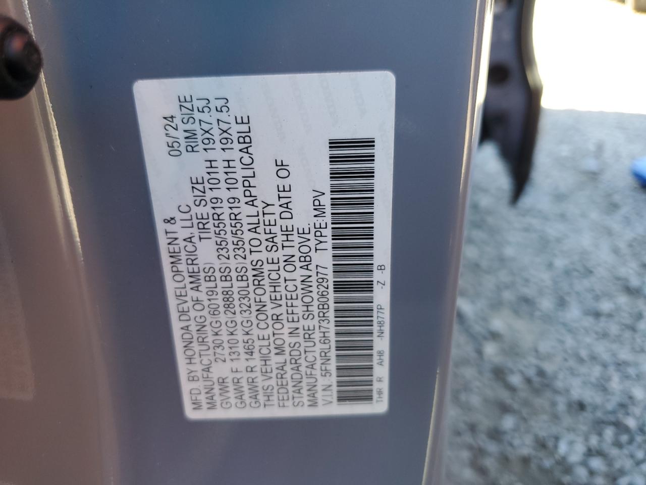 5FNRL6H73RB062977 2024 HONDA ODYSSEY - Image 13