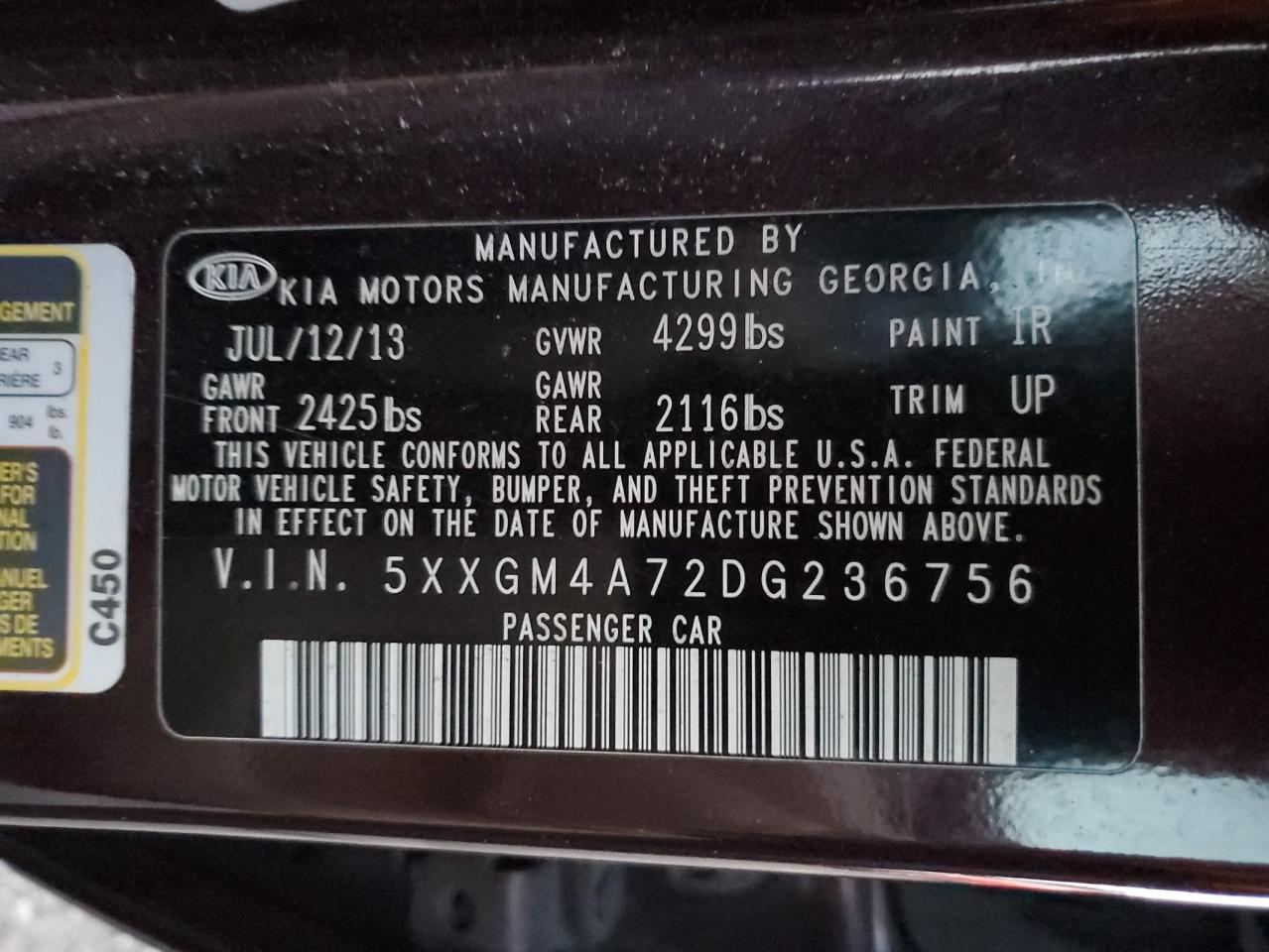 2013 Kia Optima - Image 14