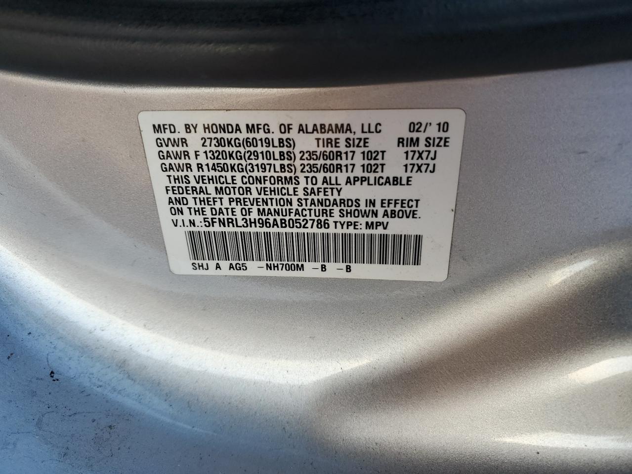 2010 Honda Odyssey - Image 13