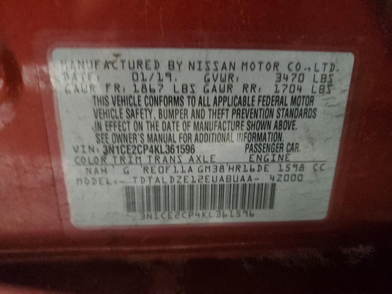 2019 Nissan Versa - Image 13