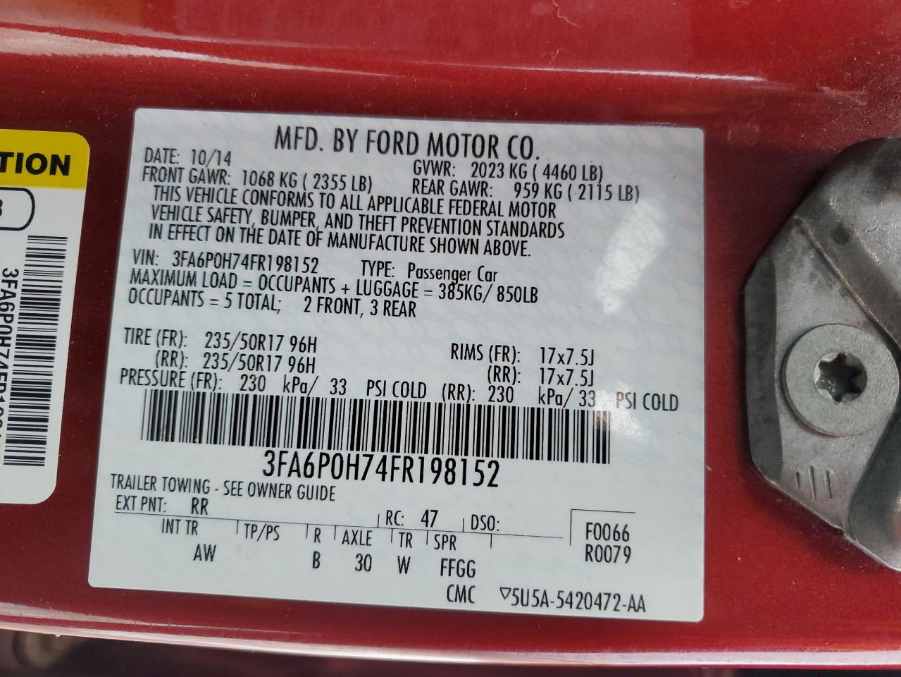 2015 Ford Fusion - Image 12
