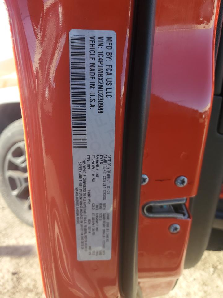 2021 Jeep Cherokee Trailhawk VIN: 1C4PJMBX2MD230988 Lot: 85025304