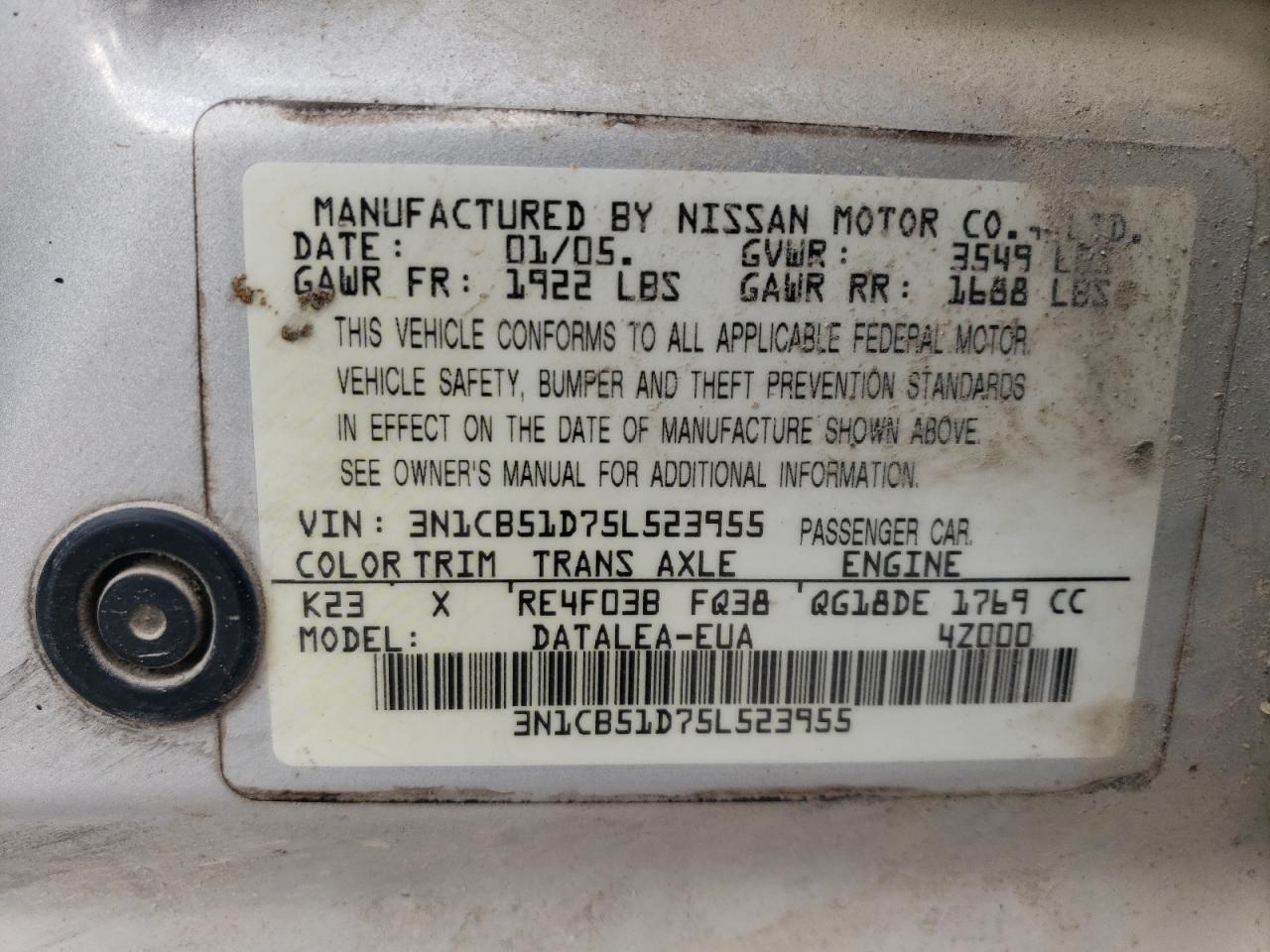 2005 Nissan Sentra - Image 15