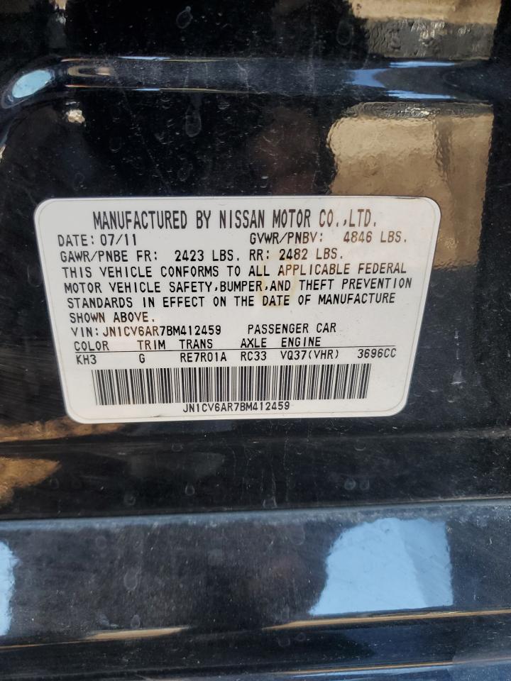 2011 Infiniti G37 VIN: JN1CV6AR7BM412459 Lot: 82030164
