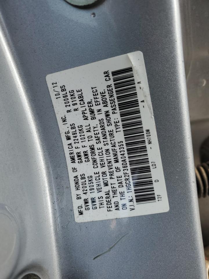 VIN 1HGCR2F36DA043355 2013 HONDA ACCORD no.12