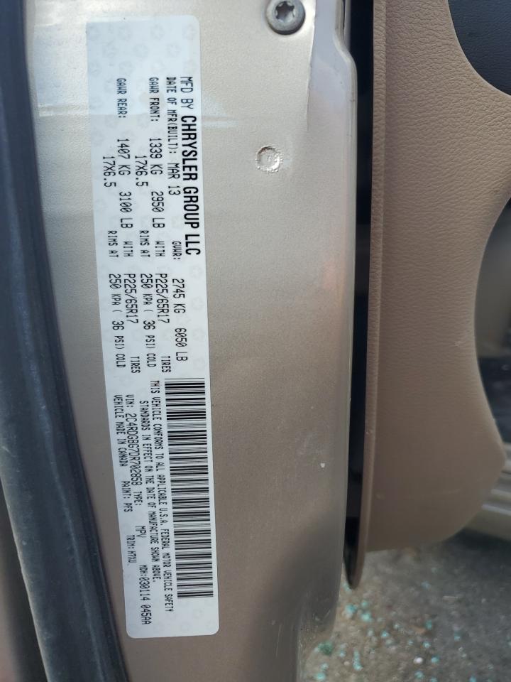 2013 Dodge Grand Caravan Se VIN: 2C4RDGBG7DR702858 Lot: 85335454