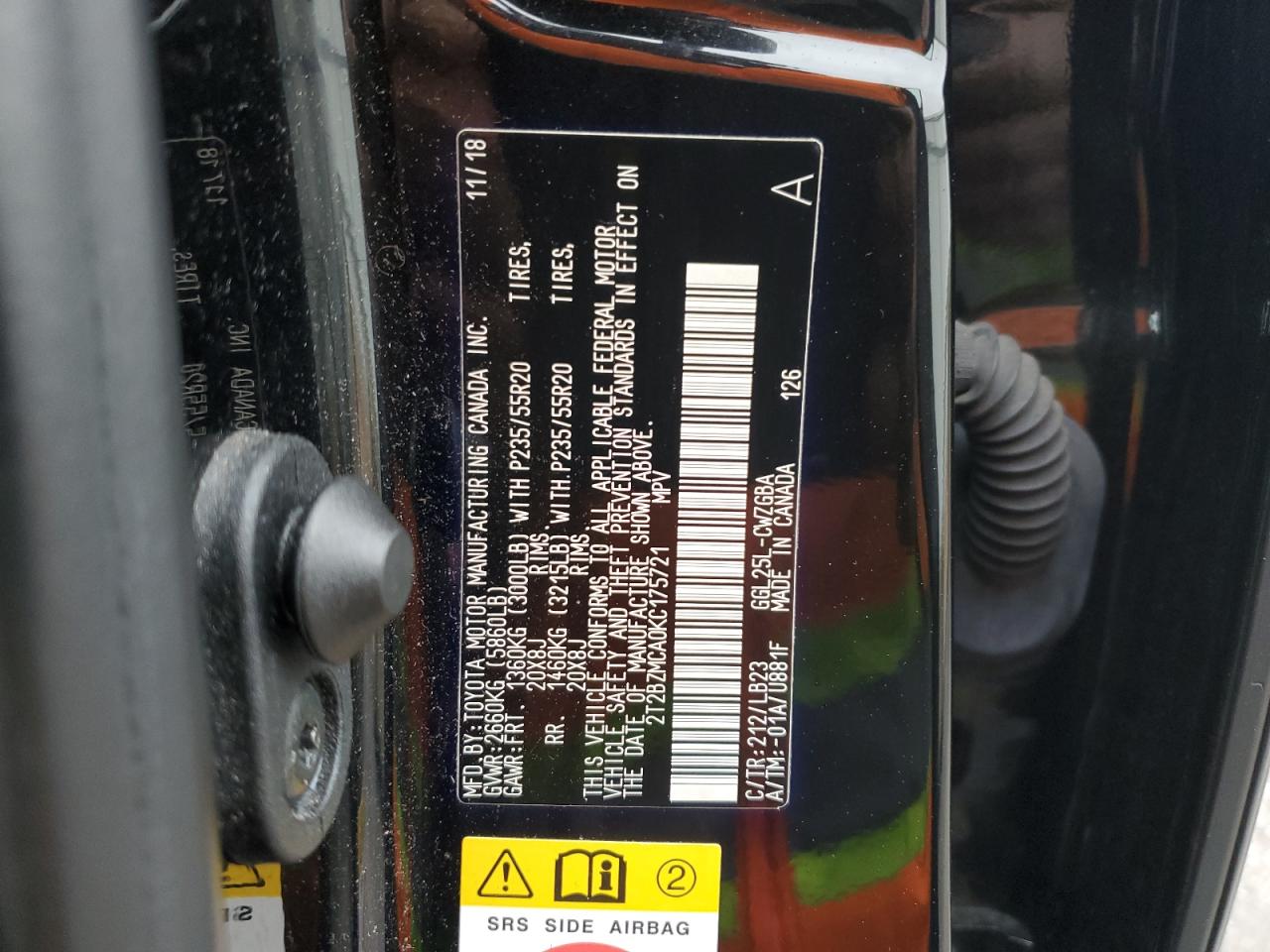 2019 Lexus Rx 350 Base VIN: 2T2BZMCA0KC175721 Lot: 86387364